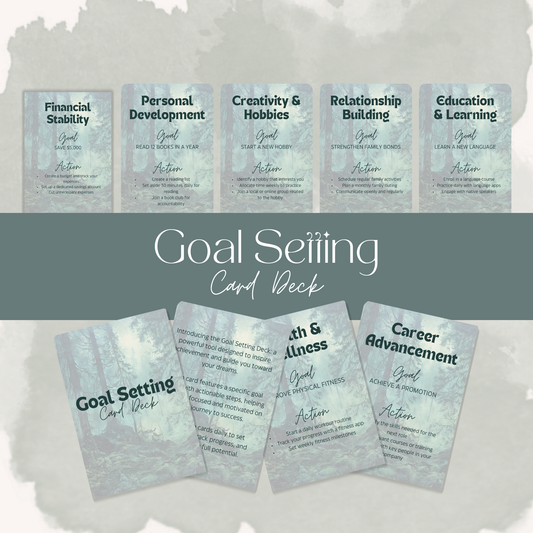 Goal Setting Action Card Deck