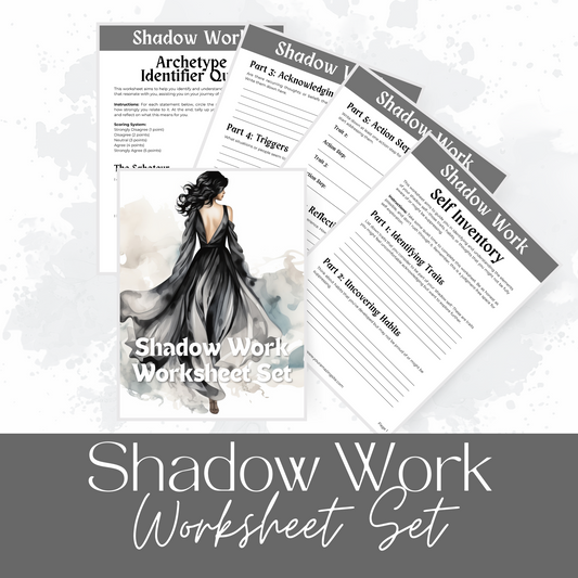 Shadow Work Worksheet Set Canva Templates