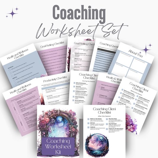 Coaching Worksheet Canva Template Set